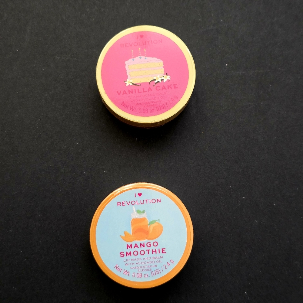 Revolution Lip Balm Duo - Vanilla Cake & Mango Smoothie